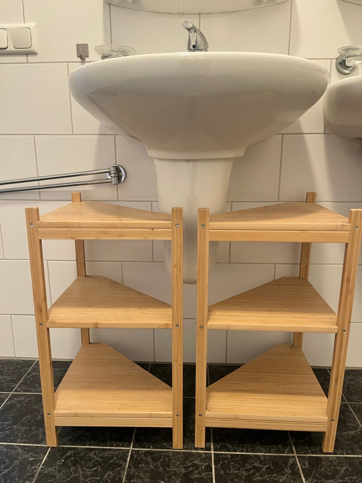 Badkamer kastje wastafel hoekrek, Ophalen, 25 tot 50 cm, 50 tot 100 cm, Minder dan 100 cm