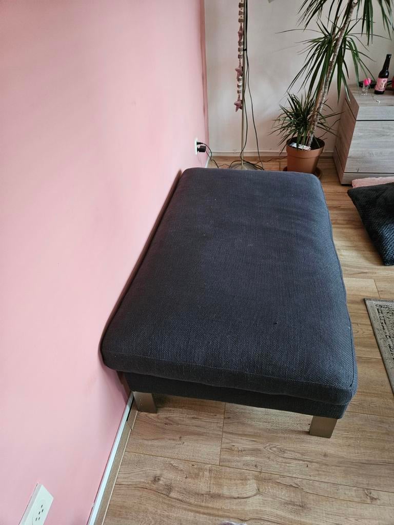 Linteloo Hocker - Donkergrijs met Wasbare Hoes, Ophalen, Minder dan 50 cm, Gebruikt, 125 cm of meer