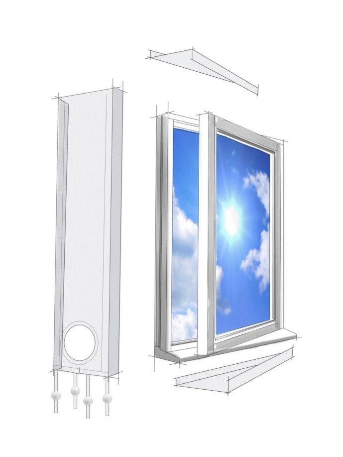 Universele airco raam of deurafdichtingsset, Witgoed en Apparatuur, Airco's, Minder dan 60 m³, Nieuw, 3 snelheden of meer, Ophalen of Verzenden