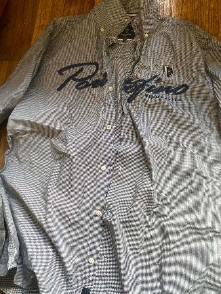 Stangata overhemd geruit XXL, Kleding | Heren, Overhemden, Ophalen of Verzenden, Zo goed als nieuw, Blauw, Overige halswijdtes