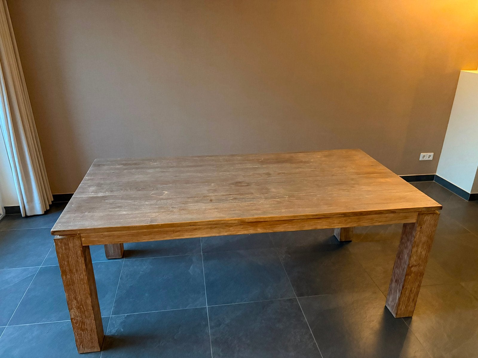 Grenen tafel 220*100, Ophalen, Gebruikt, 100 tot 150 cm, 200 cm of meer
