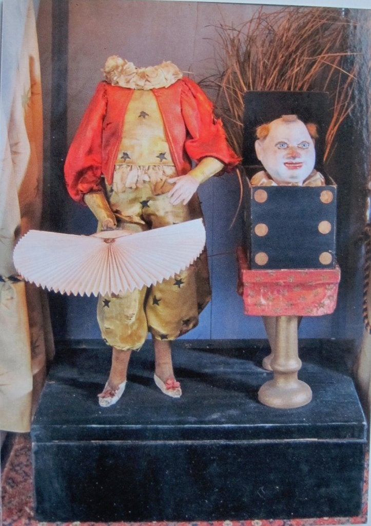 Goochelende clown, automaat 1880 - speeldoos (ansichtkaart), Ophalen of Verzenden, 1980 tot heden, Ongelopen, Overige thema's