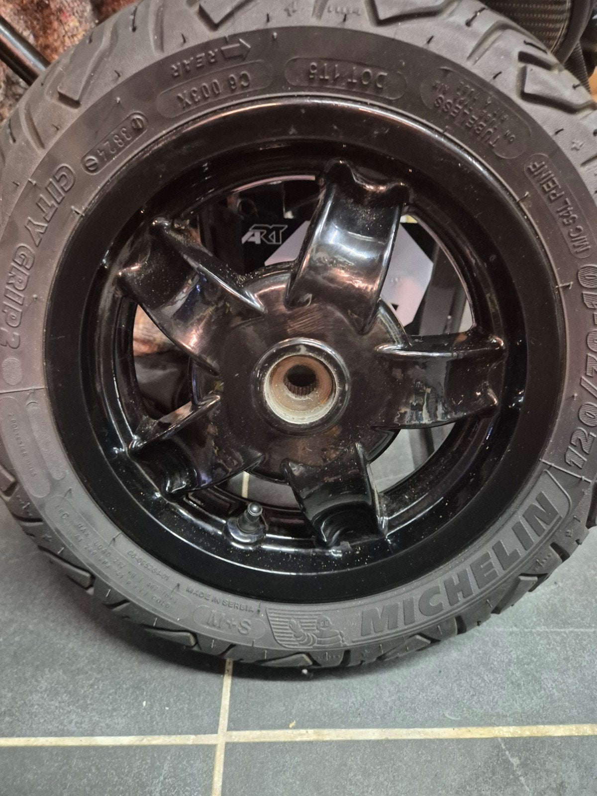 Set Zip velgen zwart gepoedercoat, Fietsen en Brommers, Brommeronderdelen | Scooters, Ophalen, Zo goed als nieuw, Overige typen