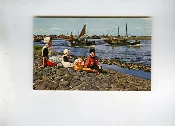 scheepvaart-kaart-URK-visserij-klederdracht, Verzamelen, Ophalen of Verzenden, 1940 tot 1960, Gelderland