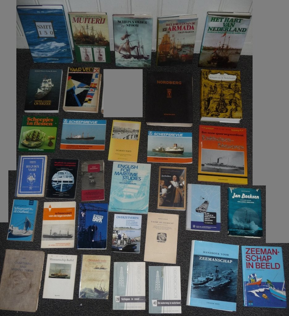 Verzameling 150+ boeken scheepvaart nautisch zeeman schepen, Ophalen of Verzenden, Gelezen, Overige