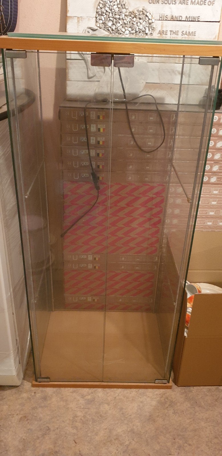 vitrine, Ophalen, Gebruikt, Glas, 100 tot 150 cm