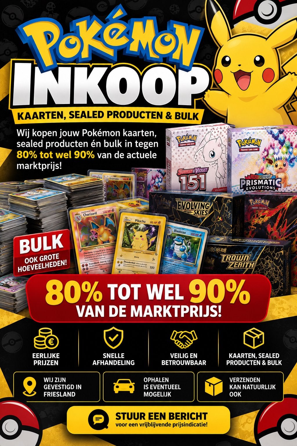 Pokémon Kaarten & Sealed Producten Inkoop - Ook Bulk!