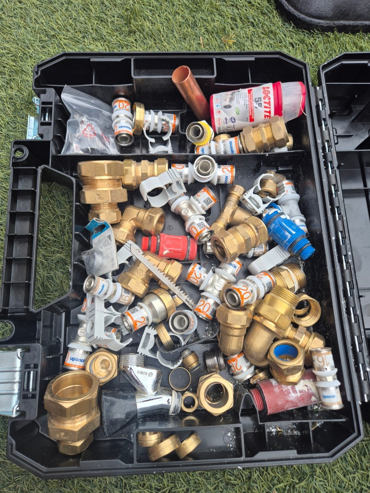 DeWalt TSTAK Koffer met Diverse Koperen Koppelingen, Ophalen, Gebruikt, Gereedschapsopslag, DeWalt