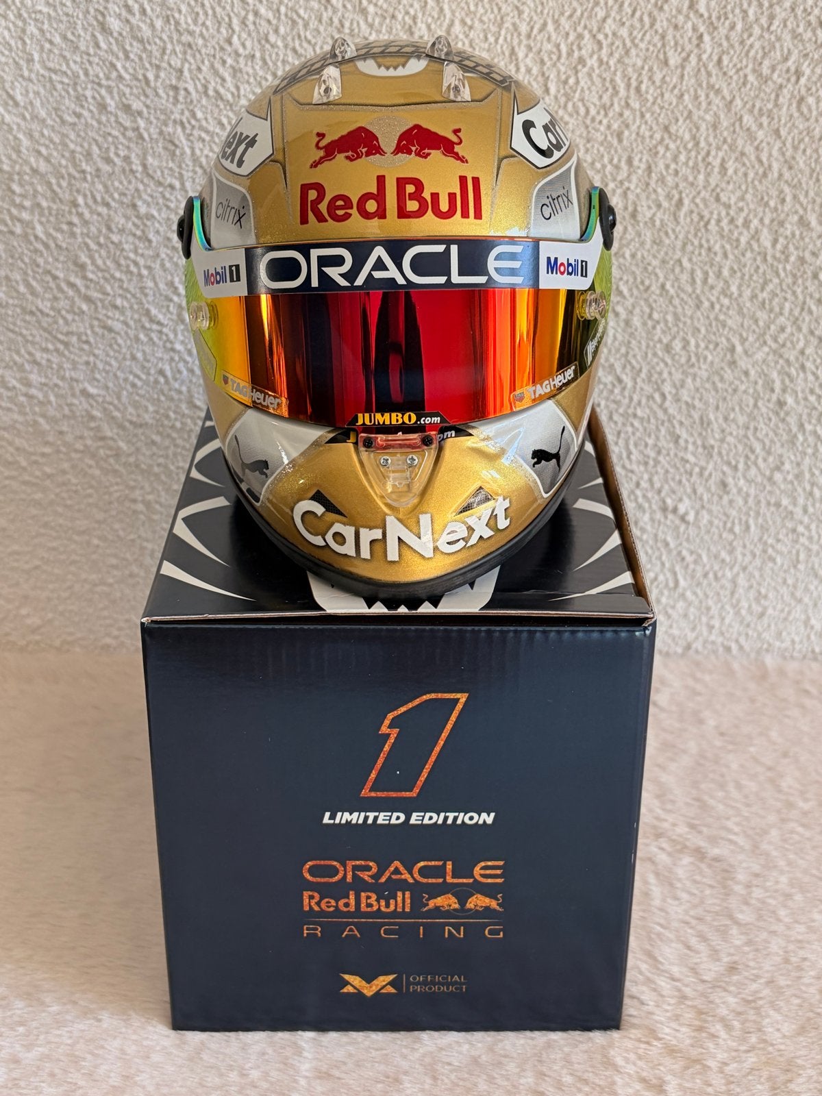 Max Verstappen 2022 Kampioen Helm Schaalmodel Limited Editio, Ophalen, Nieuw, Formule 1