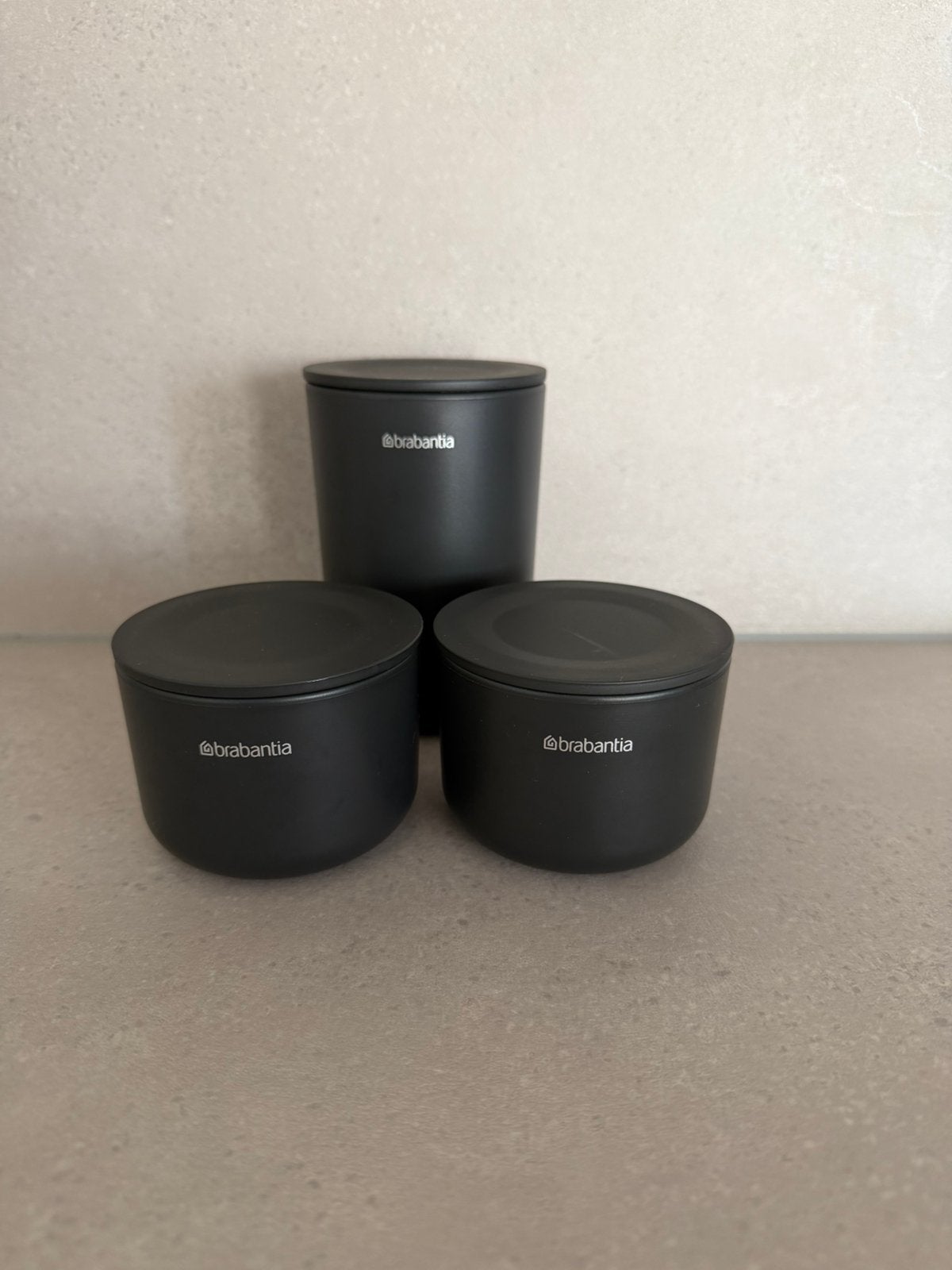 Brabantia 3 x opbergbakjes, Huis en Inrichting, Badkamer | Badtextiel en Accessoires, Ophalen of Verzenden, Zo goed als nieuw