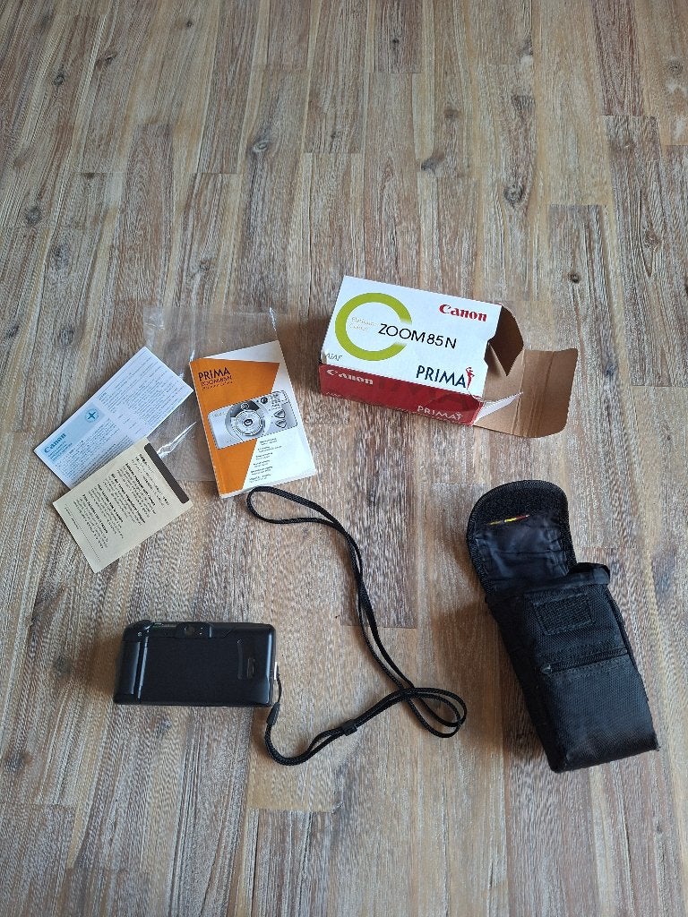 Canon fotocamera analoog platinum colour, Ophalen of Verzenden, Gebruikt, Compact, Canon