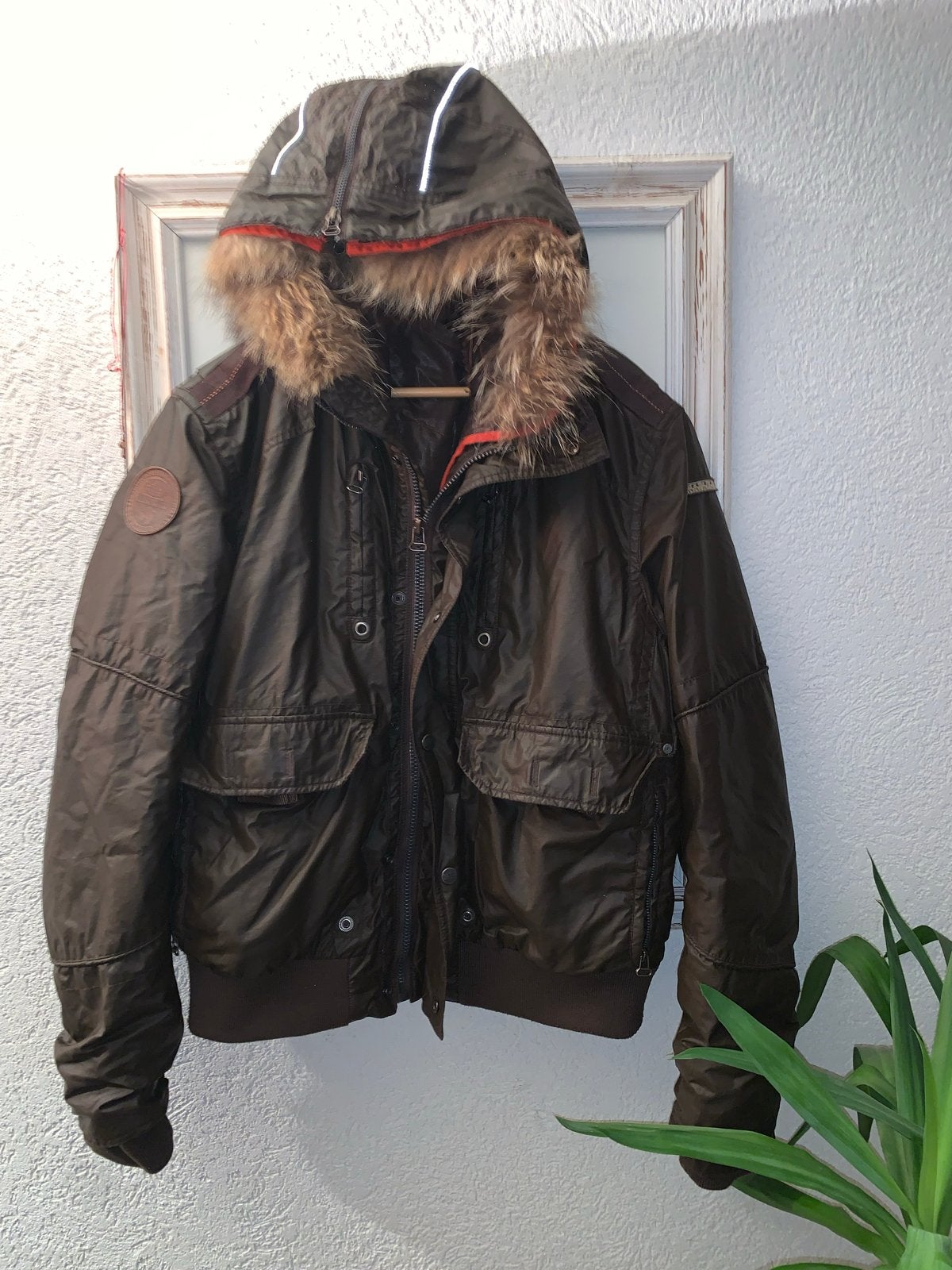 Napapijri Winterjas met Bontkraag - Maat XXL, Ophalen of Verzenden, Zo goed als nieuw, Overige maten, Bruin