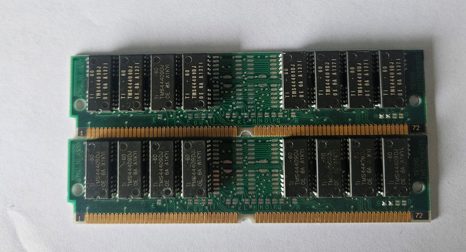 2x Texas Instruments 4MB RAM – 72-pin SIMM – EDO – 60ns, Ophalen of Verzenden, Desktop, 1 GB of minder