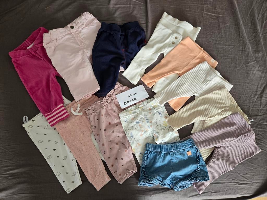 Maat 62: Babykleding pakket - Broeken, Kinderen en Baby's, Ophalen of Verzenden, Gebruikt, Diverse, Jongetje of Meisje