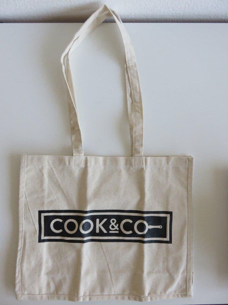 Katoenen canvas shopper boodschappentas COOK&CO, Ophalen of Verzenden, Nieuw, Beige, Shopper