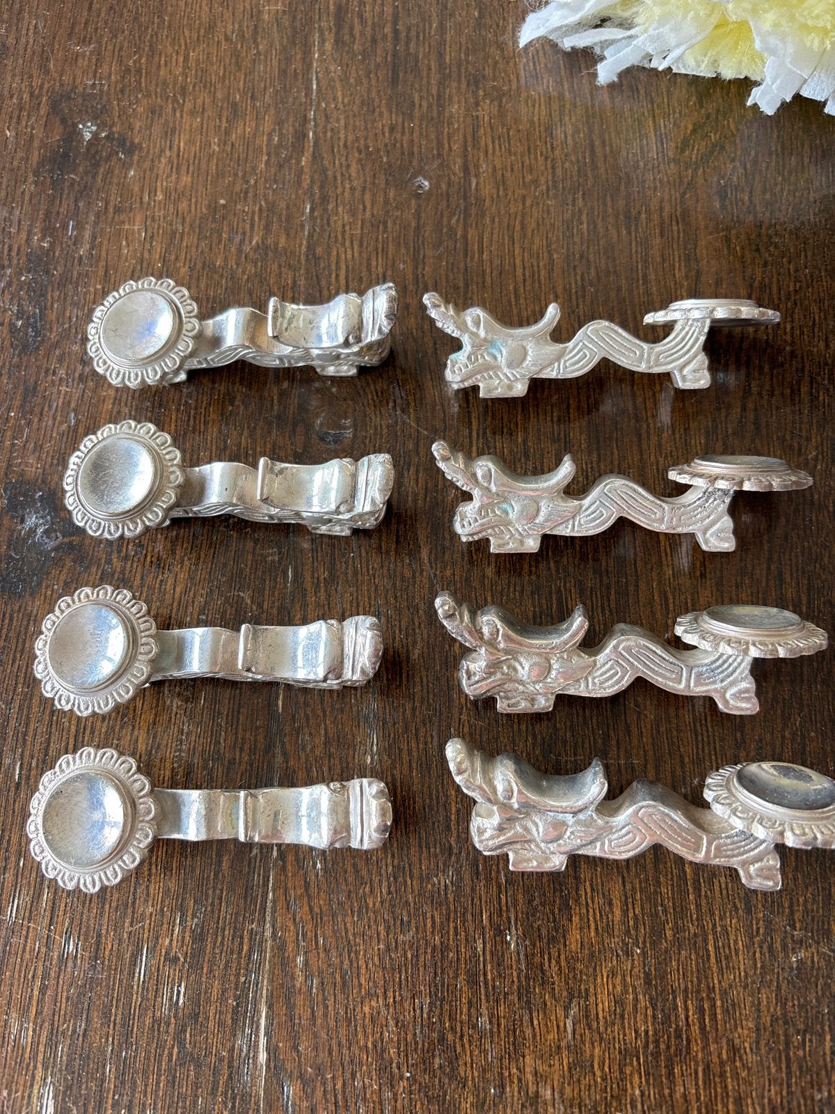8 Vintage Messenleggers - Zilverkleurig, Ophalen of Verzenden