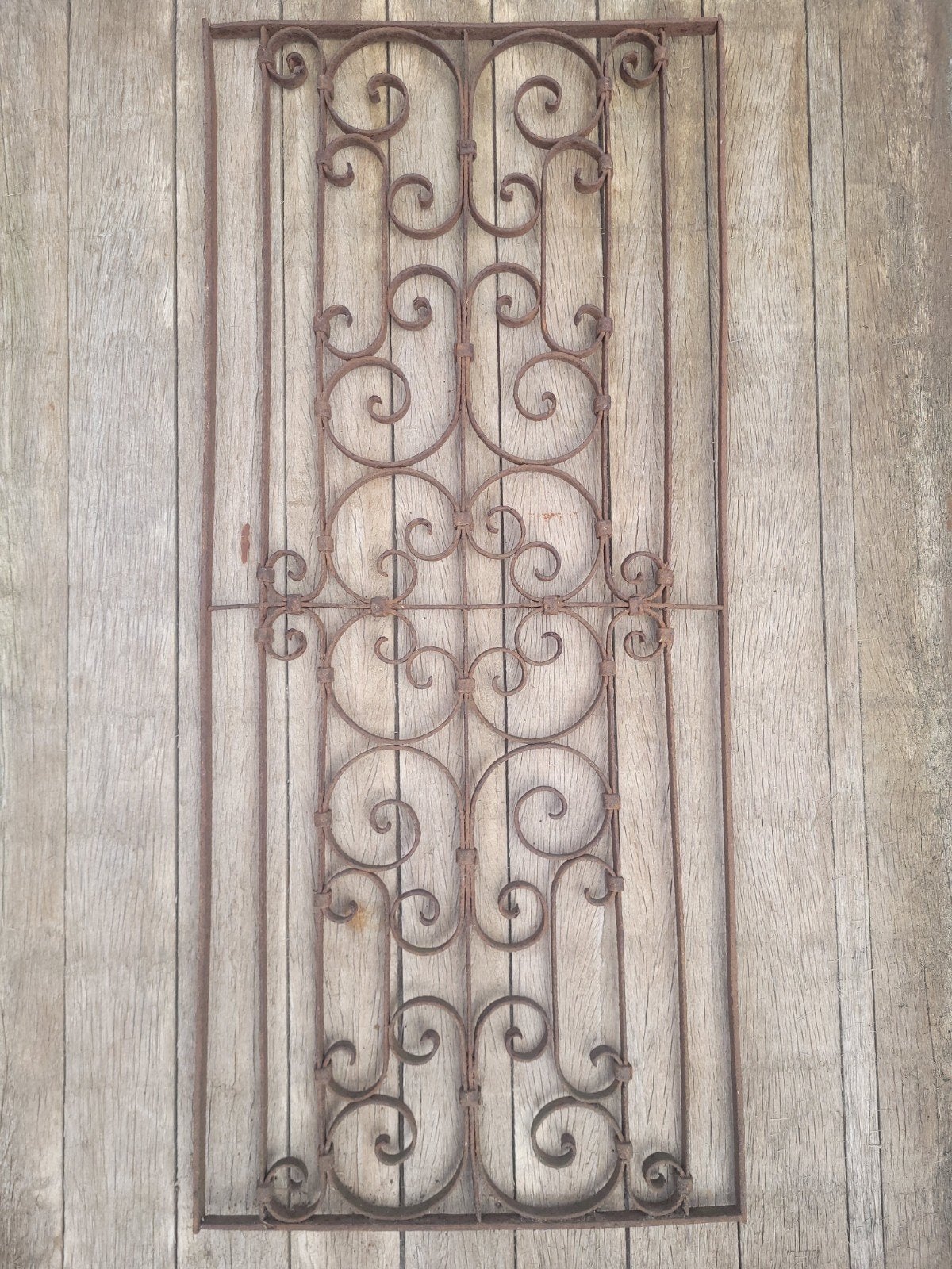1 antiek hekwerk 470x108 mm., Ophalen of Verzenden, Gebruikt, IJzer, Sierhekwerk