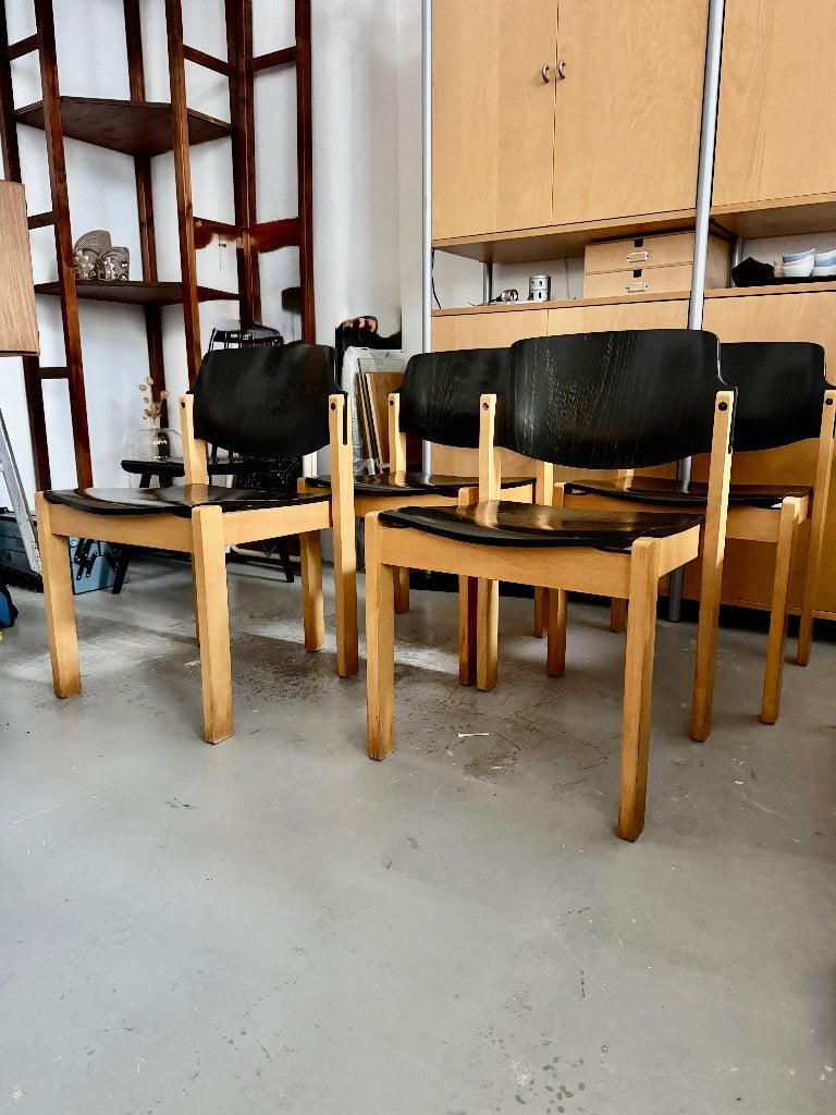 Vintage Dutch design stapelbare stoelen, Kusch + Co