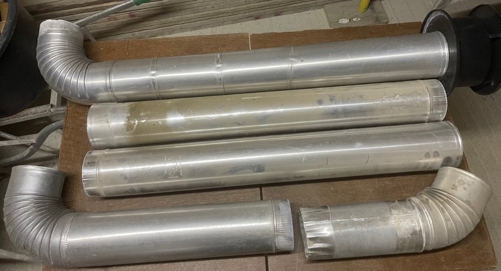 Rookgasafvoer 130mm, Ophalen, Gebruikt, 6 meter of meer, 80 mm of meer