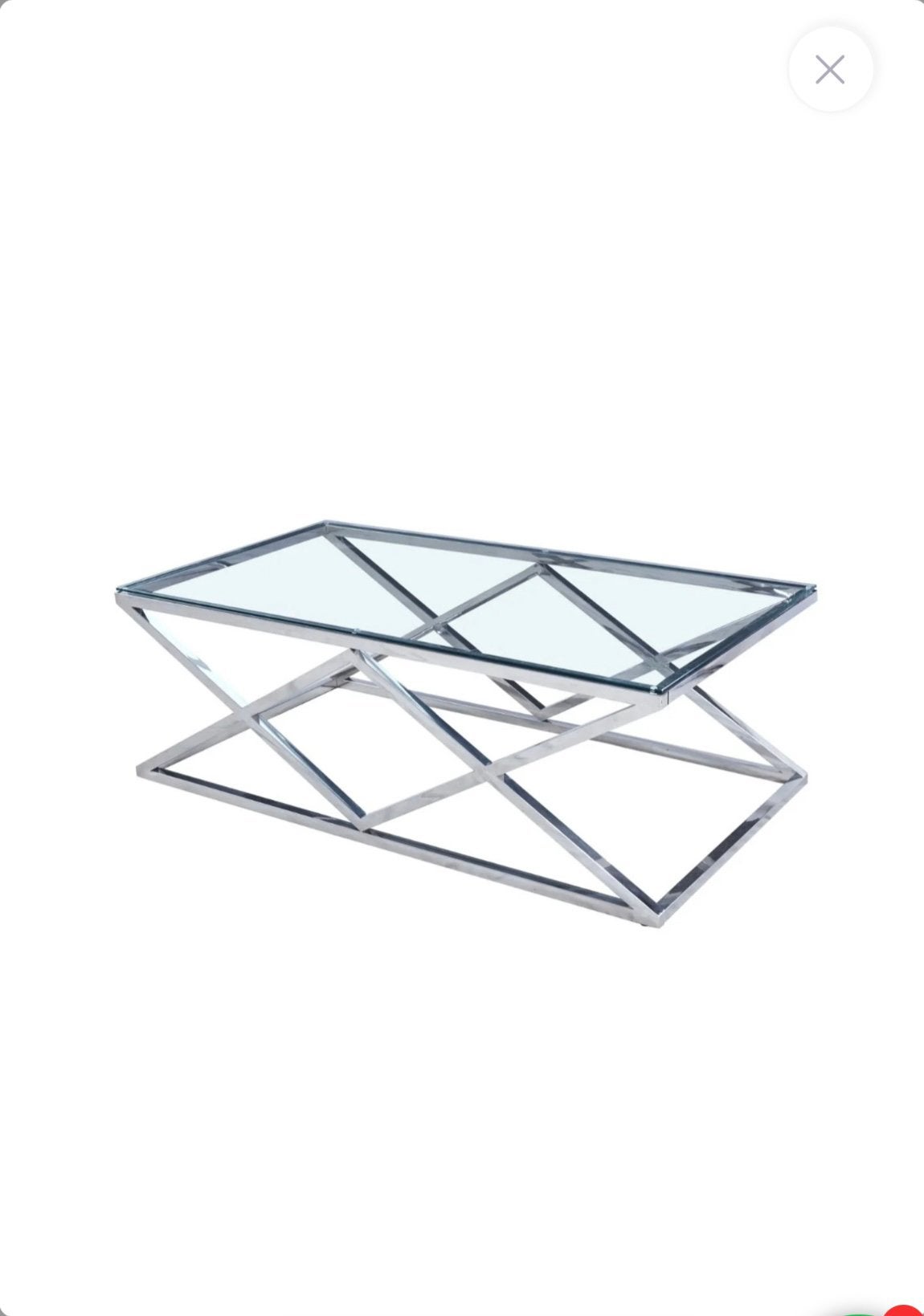 Glazen salontafel, Huis en Inrichting, Ophalen, Overige materialen, 50 tot 100 cm, 50 tot 100 cm