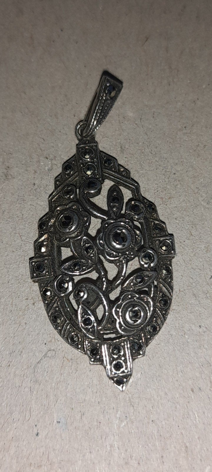 filigraan hanger in Edwardiaanse stijl is sterling zilver, Ophalen, Zilver, Zilver