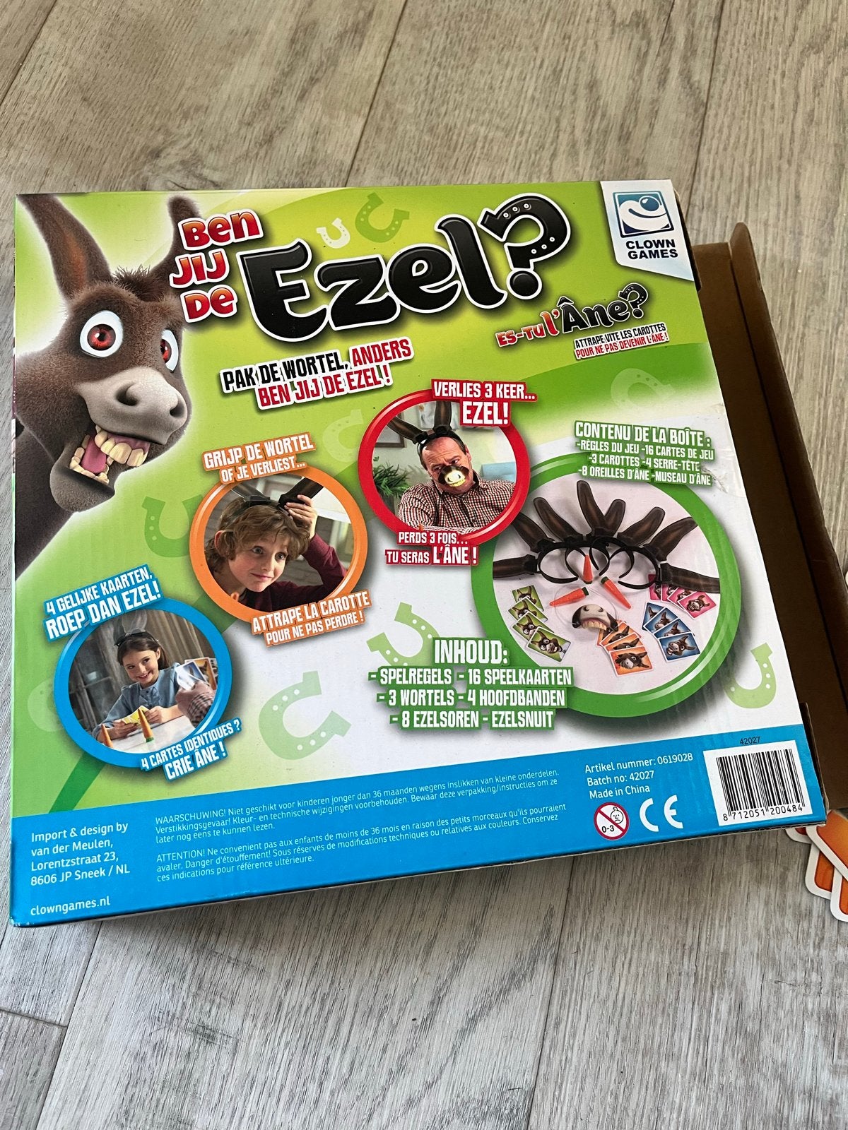 Ben jij de Ezel? - Leuk familiespel, Drie of vier spelers, Ophalen of Verzenden, Gebruikt