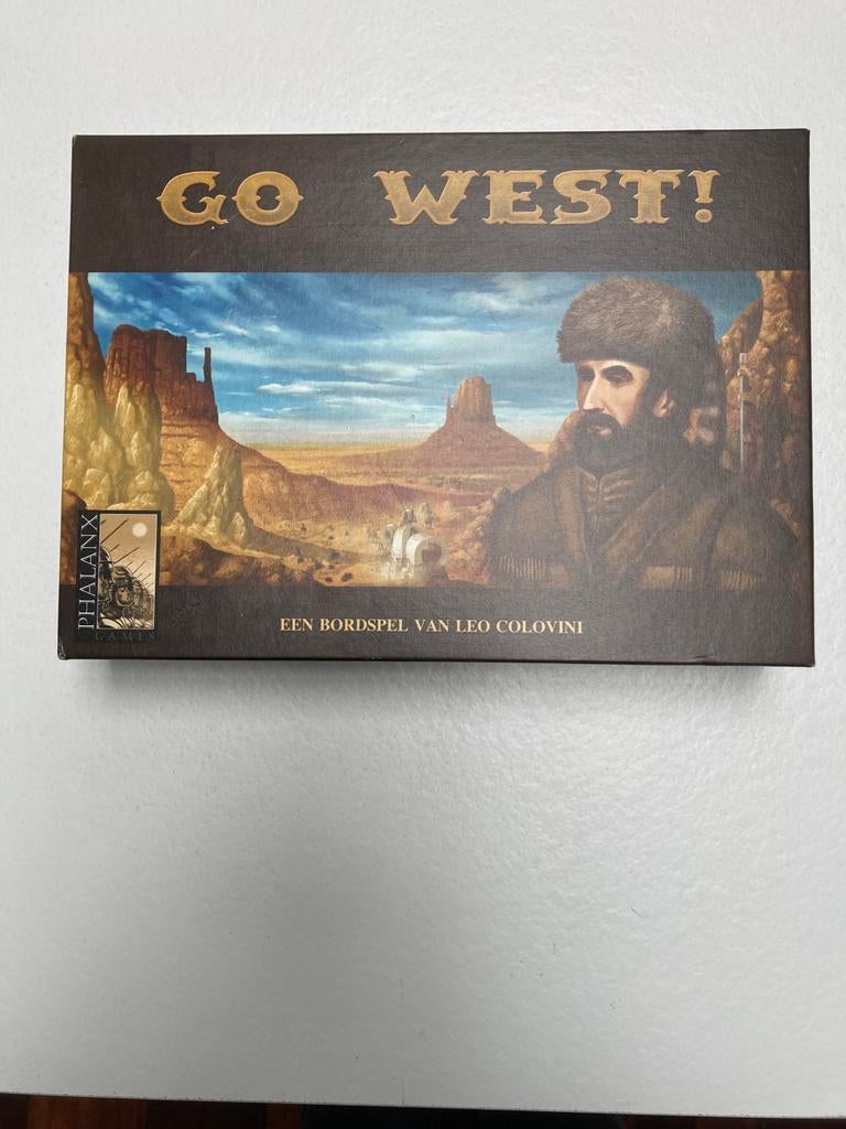 Go west bordspel van Phalanx, Hobby en Vrije tijd, Gezelschapsspellen | Bordspellen, Ophalen of Verzenden, Zo goed als nieuw