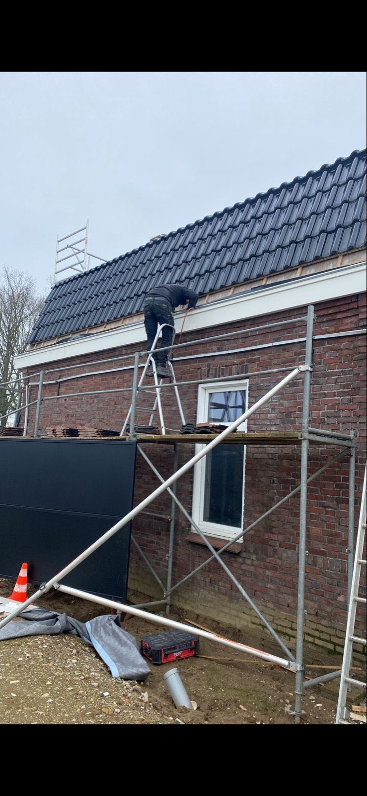 Steiger voor diverse klussen - Gebruikt, Doe-het-zelf en Verbouw, Ophalen, Gebruikt, Gevelsteiger, 5 meter of hoger
