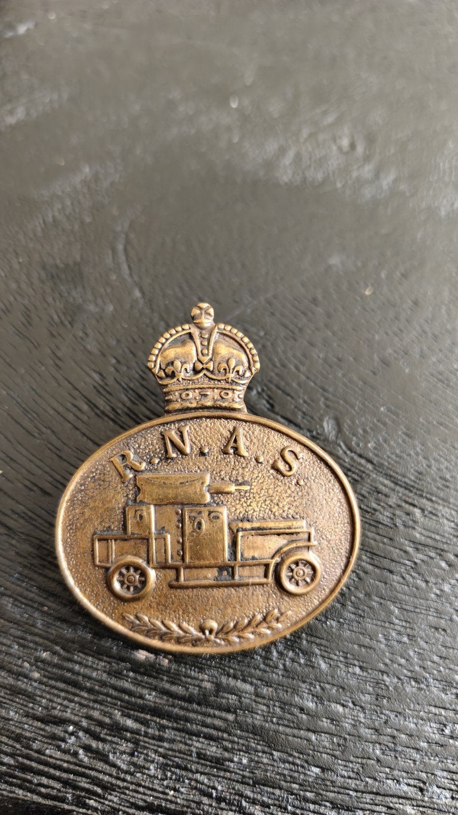Originele WW1 capbadge Royal Naval Air Service (R.N.A.S.), Ophalen of Verzenden, Landmacht, Engeland, Embleem of Badge
