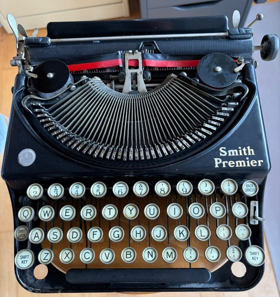 Antieke amerikaanse Smith Premier typemachine, Diversen, Ophalen of Verzenden, Gebruikt