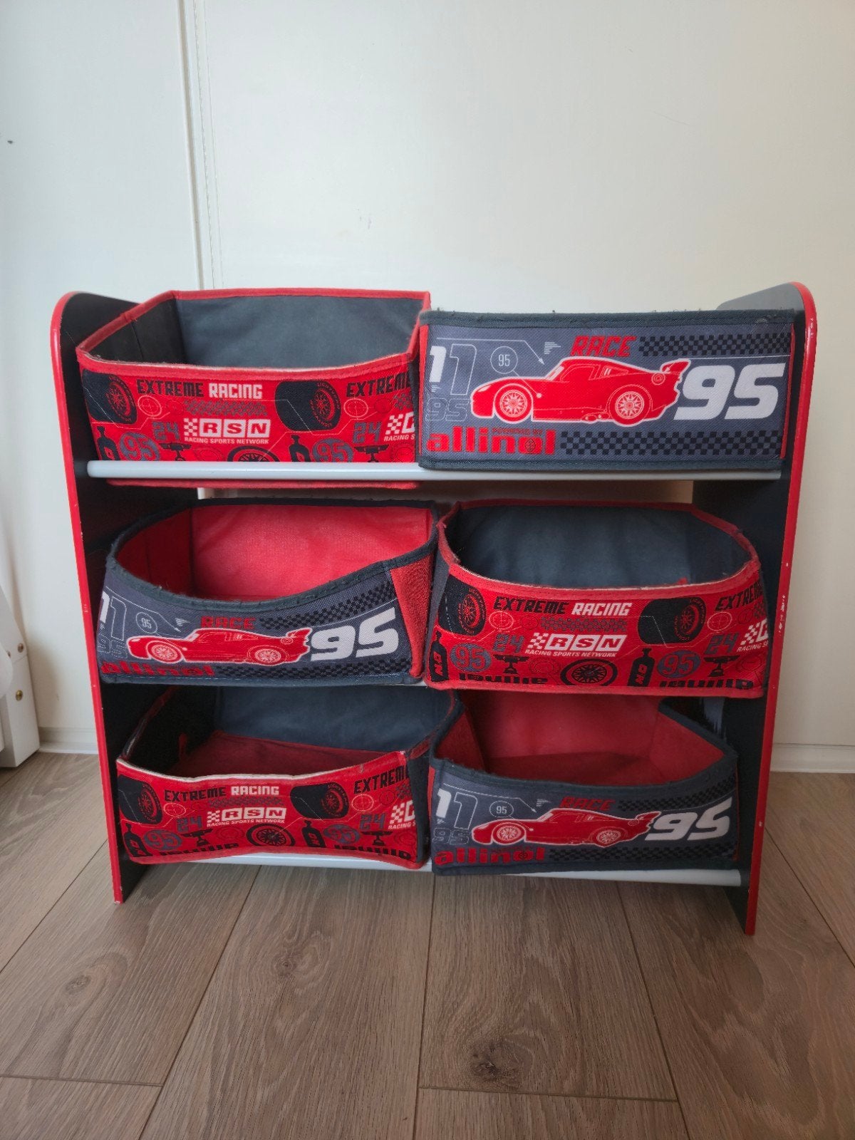 Cars Lightning McQueen Opbergkast + Boekenrek Set, Ophalen, Gebruikt, Kast