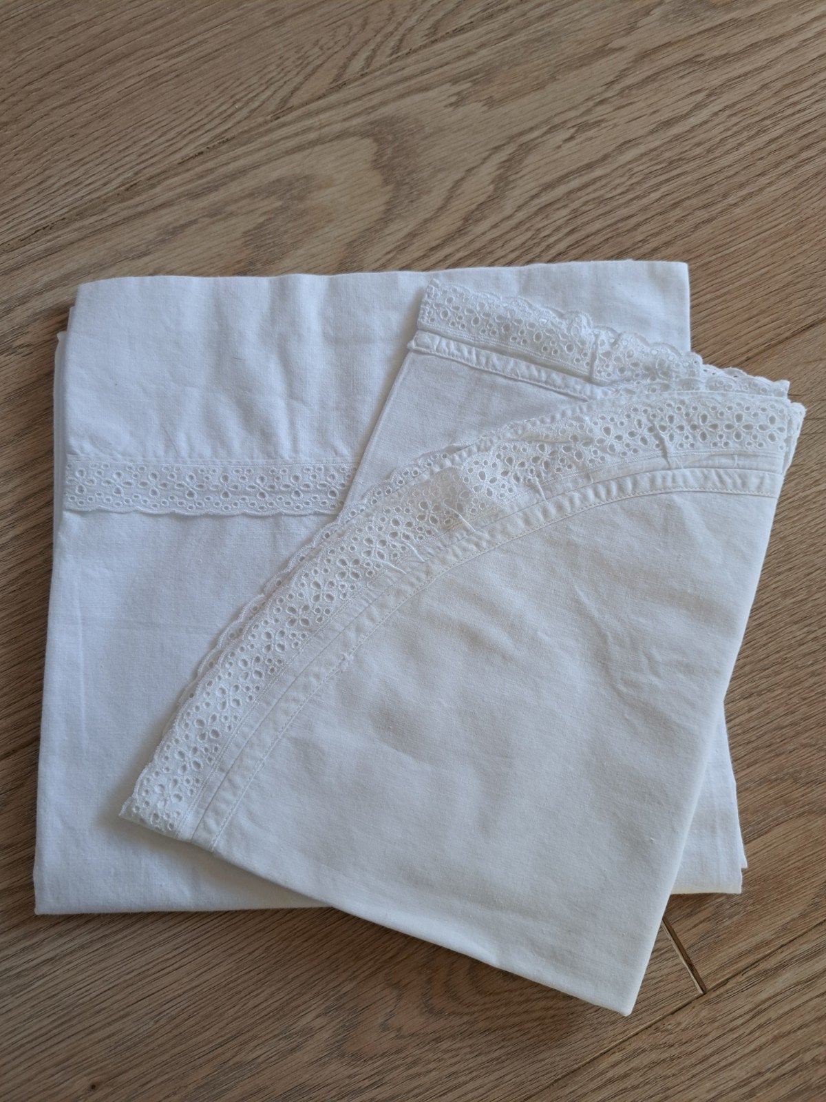 Katoenen Lakentje en Sloopje voor het Wiegje of Ledikantje, Ophalen of Verzenden