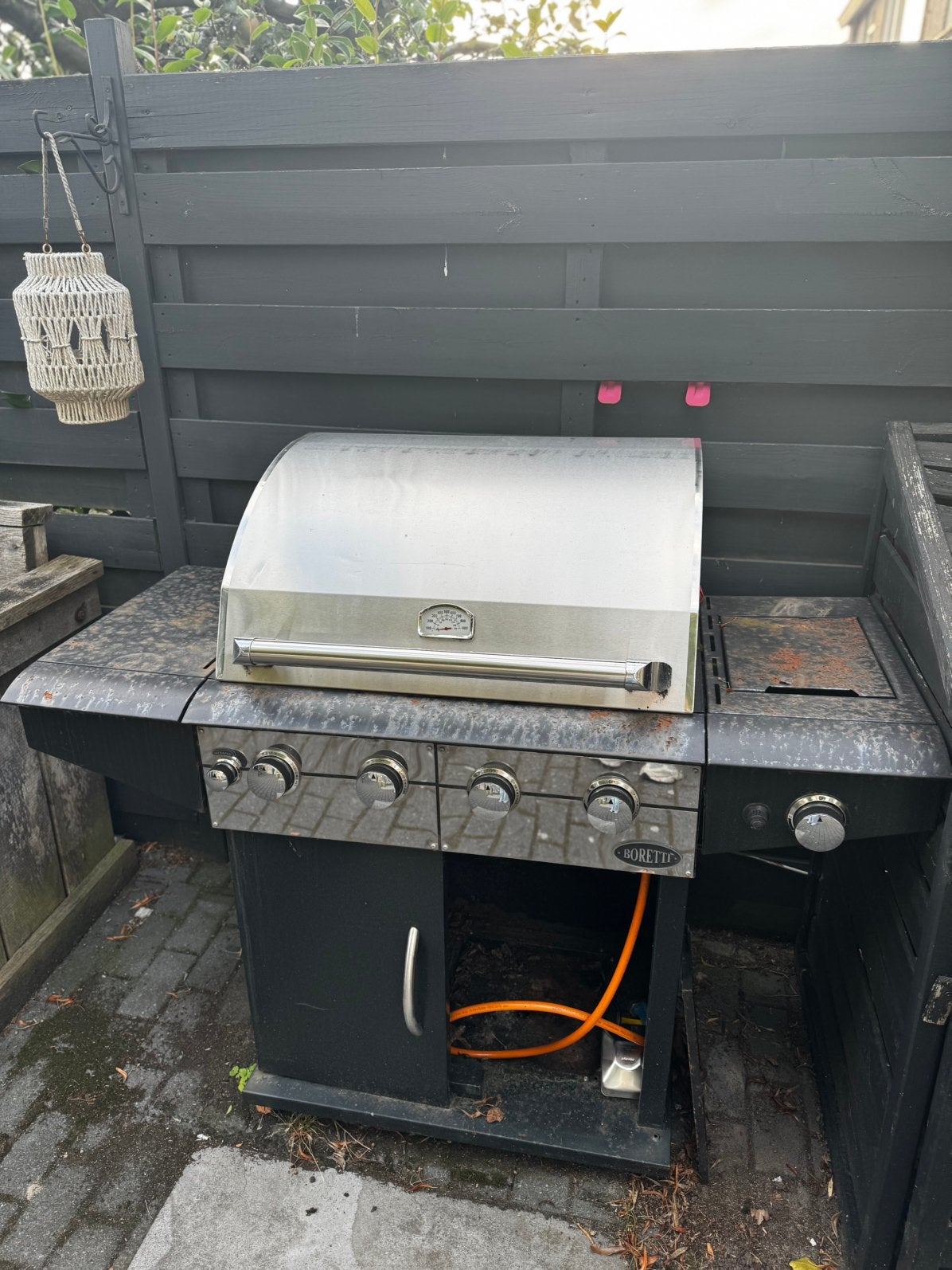 Boretti buitenkeuken, Ophalen, Gebruikt