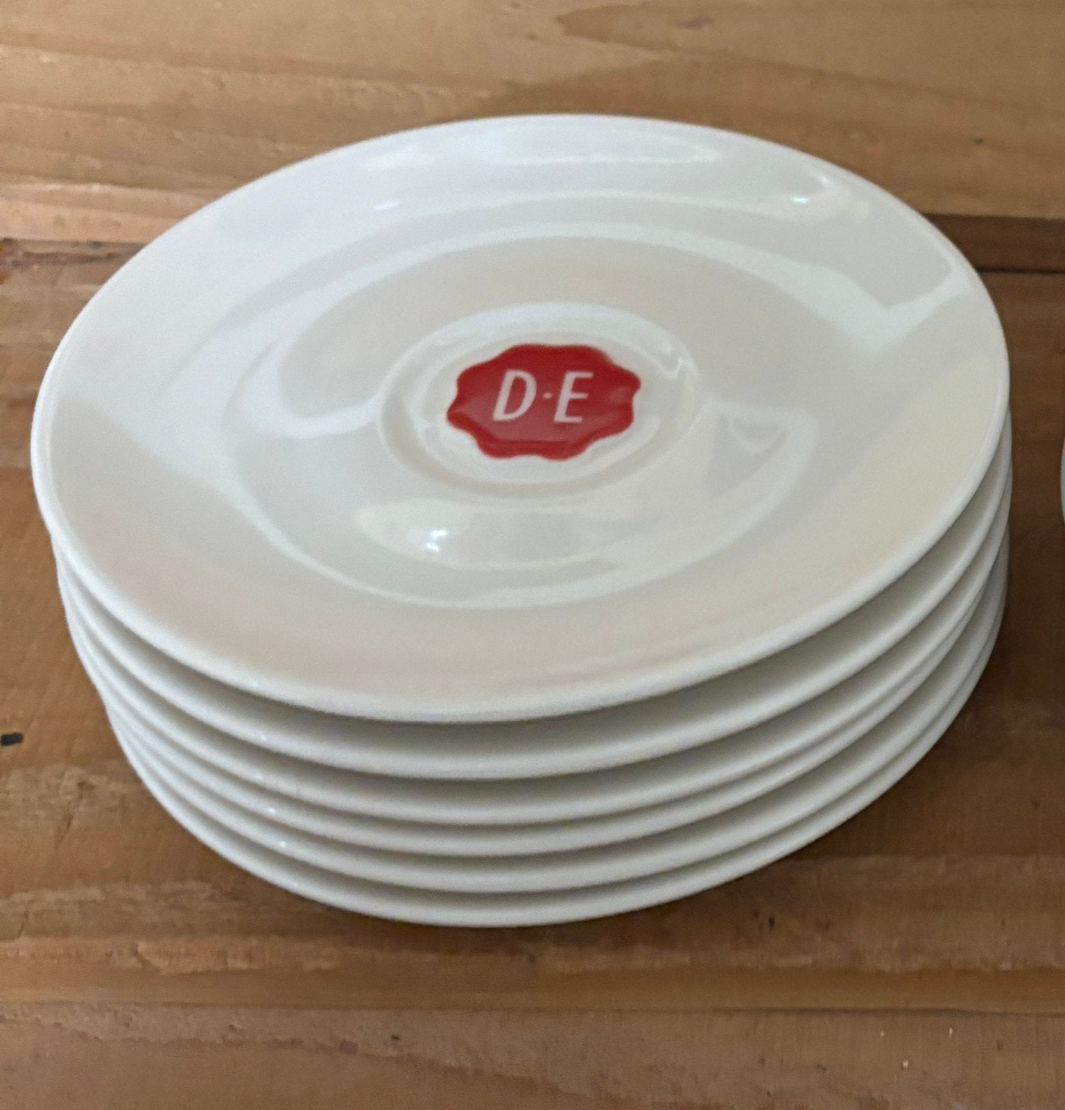 Douwe Egberts schotels, Ophalen of Verzenden, Zo goed als nieuw, Overige stijlen, Kop(pen) en/of Schotel(s)