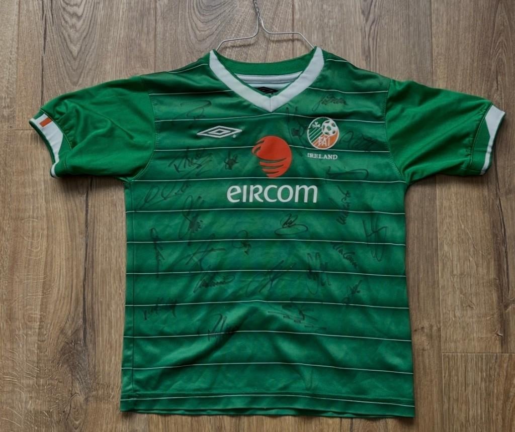 voetbalshirt Ierland met handtekeningen selectie, Ophalen of Verzenden, Zo goed als nieuw, Buitenlandse clubs, Shirt
