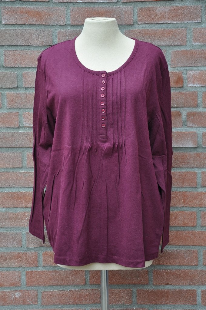 top xl, 46, dameskleding 46, longsleeve xl, Kleding | Dames, Tops, Nieuw, Maat 46/48 (XL) of groter, Paars, Lange mouw, Ophalen of Verzenden