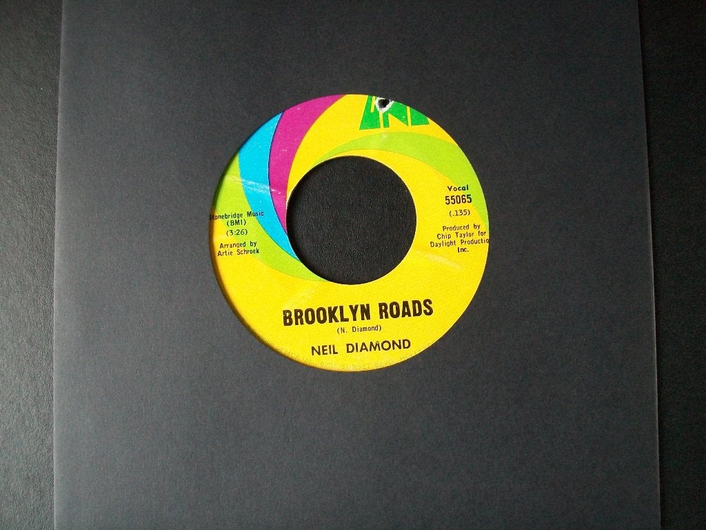 Neil Diamond met BROOKLYN ROADS (7-inch) in goede staat, Cd's en Dvd's, Verzenden, 7 inch, Beschermende buitenhoes, Zo goed als nieuw