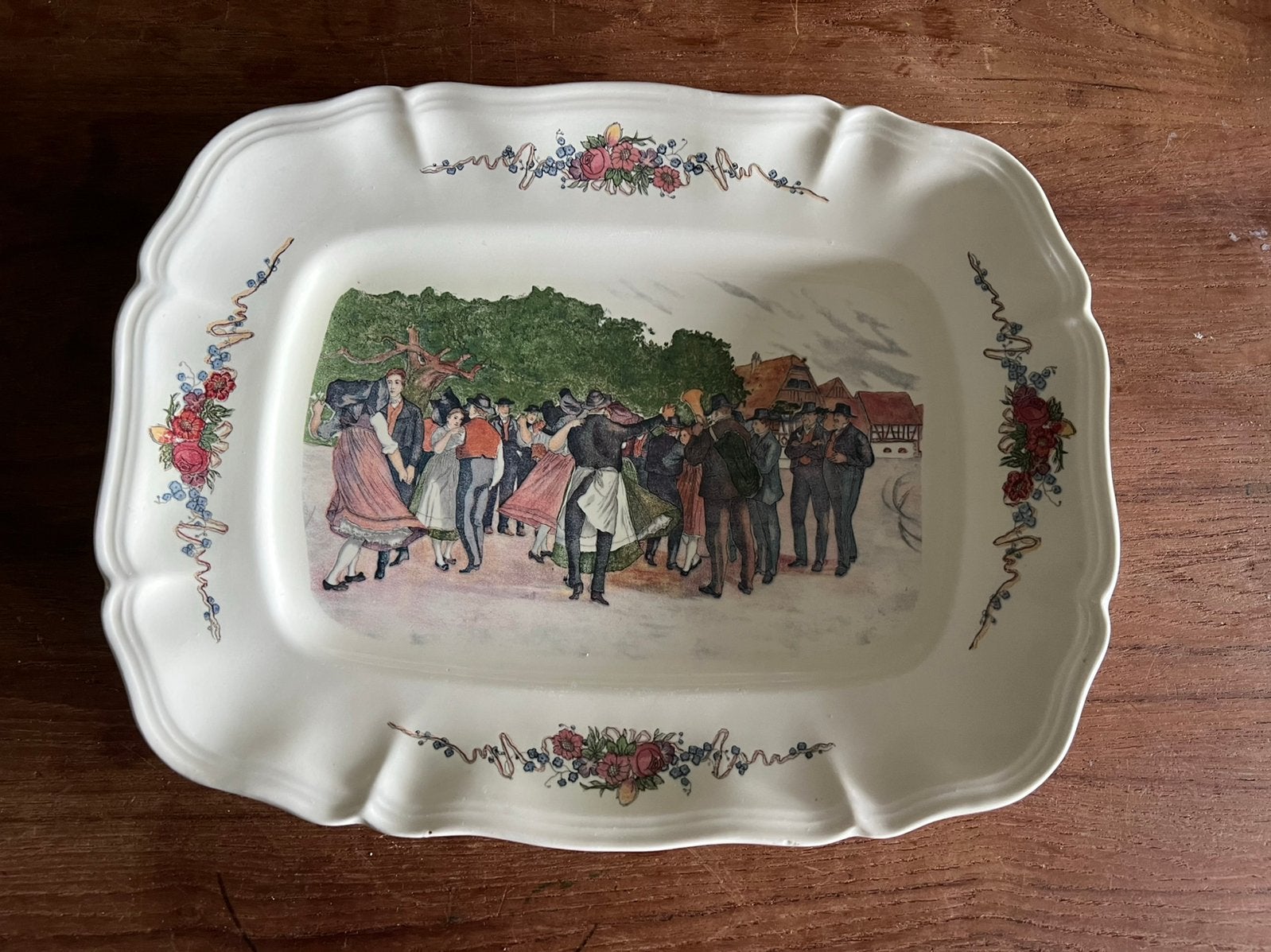 Sarreguemines Obernai grote serveerschaal, Antiek en Kunst, Ophalen of Verzenden