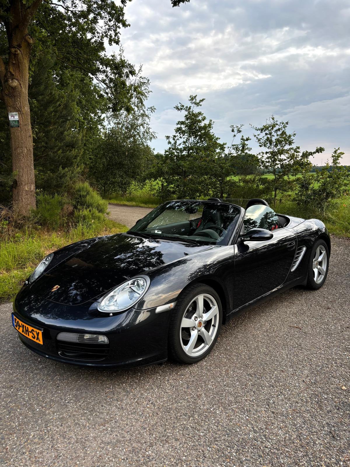 Originele Porsche Boxster cabrio 2007 donker blauw, Zwart, Overige kleuren, Cabriolet, Handgeschakeld