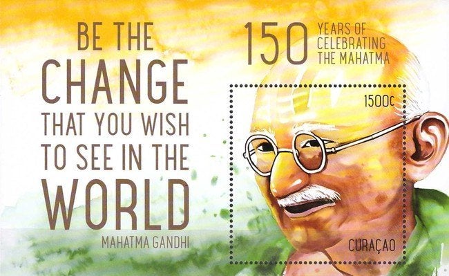 Curacao 434 postfris Mahatma Gandhi 2019, Ophalen of Verzenden, Postfris