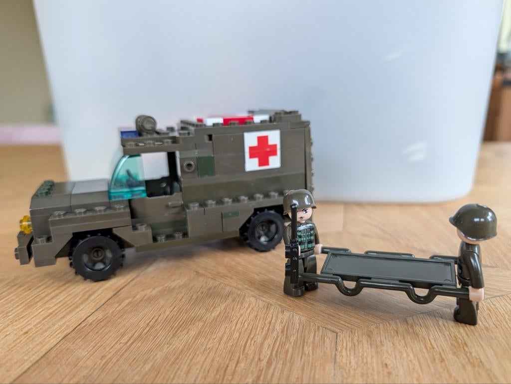 Bouwstenen Leger Ambulance met Figuren, Ophalen of Verzenden, Gebruikt, Overige merken