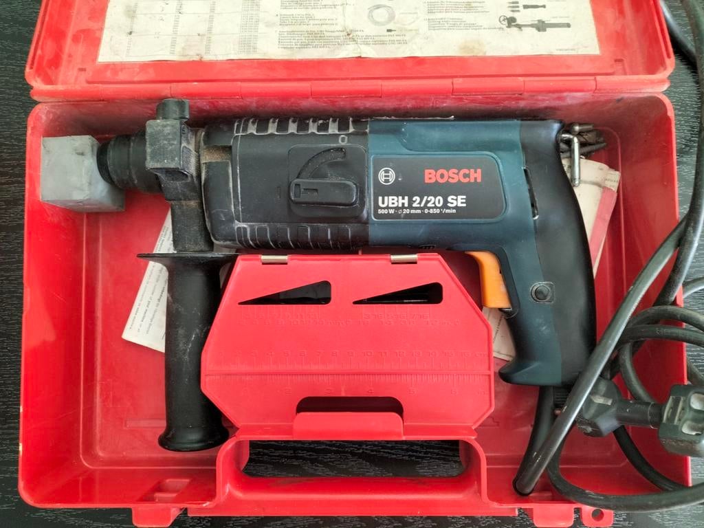 Bosch UBH 2/20 SE Boorhamer in Koffer, Gebruikt, Boor- en/of Breekhamer, Ophalen of Verzenden, Variabele snelheid