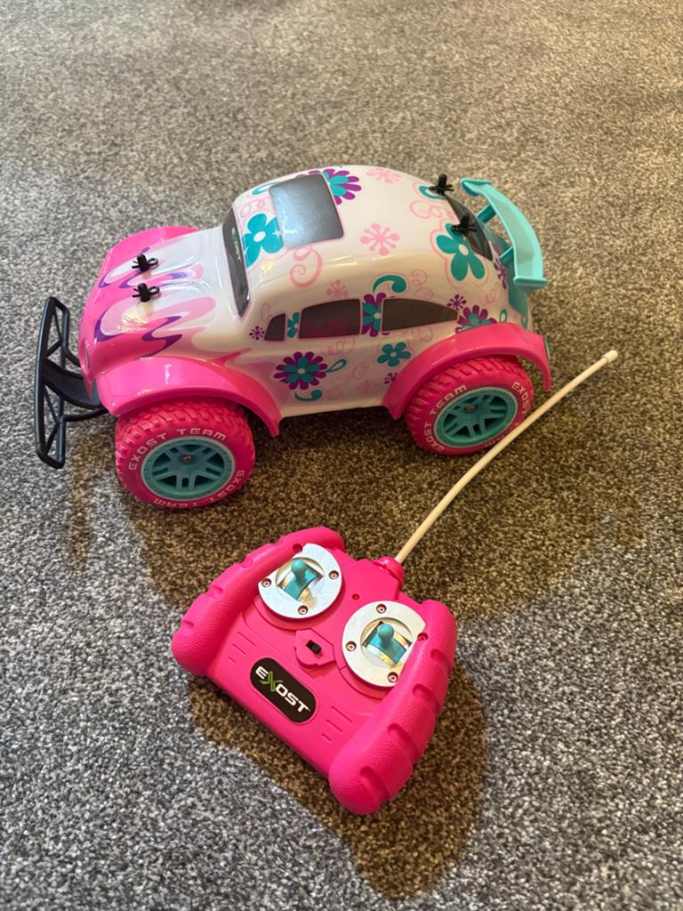 Exost RC Auto Roze met Bloemenpatroon en Afstandsbediening, Ophalen of Verzenden, Zo goed als nieuw