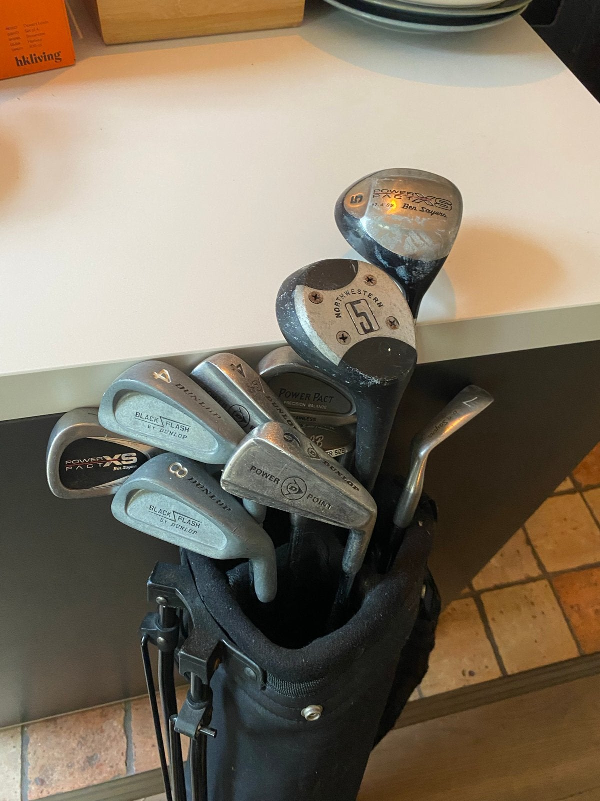golfclubs met tas - Dunlop, Northwestern, Power Pact, Sport en Fitness, Ophalen of Verzenden, Gebruikt, Set, Overige merken