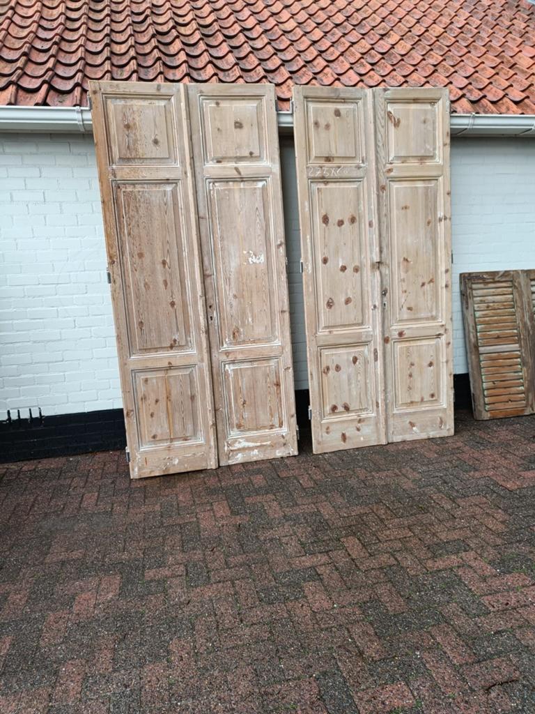 2 sets kastdeuren oude deuren, Antiek en Kunst, Ophalen