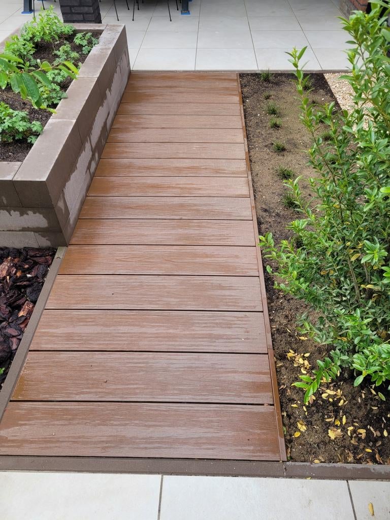 Fiberdeck Ipé vlonderplanken + kantplank, Tuin en Terras, Terrasdelen en Vlonders, Nieuw, Hout, Ophalen