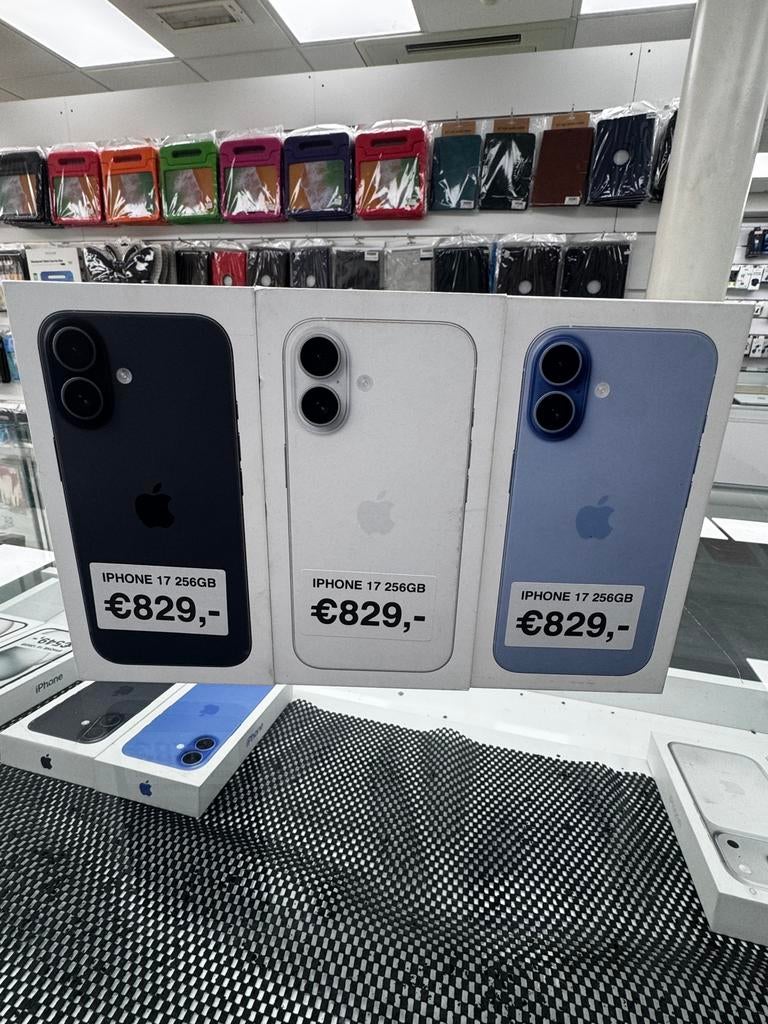 iPhone 17 Pro Max / 17 Pro / 17 / 16 / 15 /14 Nieuw in doos, 256 GB, Overige modellen, Zwart, Nieuw