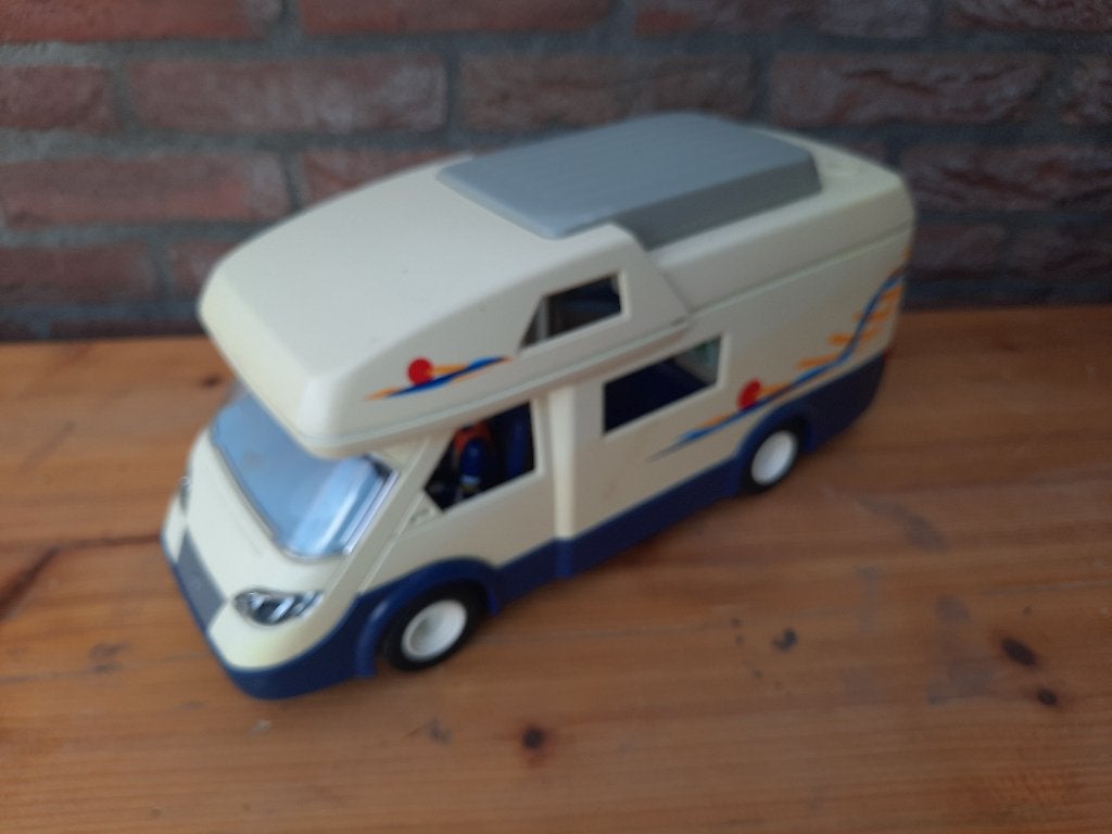 Playmobil camper met poppetjes en losse spulletjes, Gebruikt, Complete set, Voertuig, Geobra Brandstätter Stiftung & Co. KG (Playmobil)
