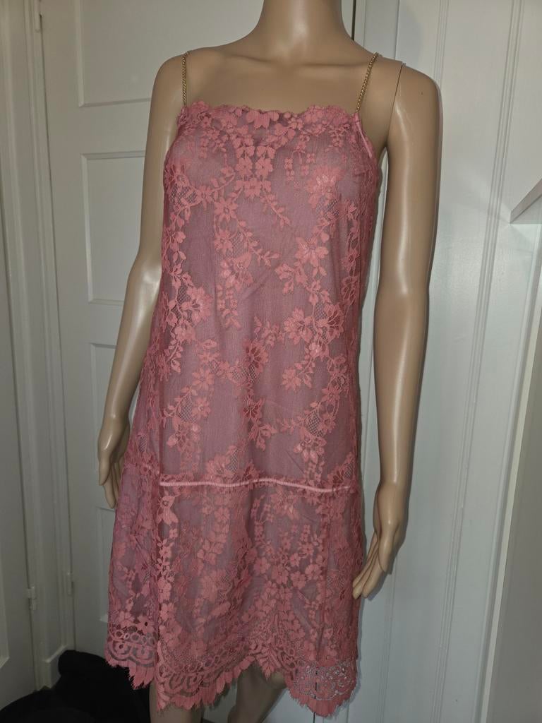 Jurkje Twin set by Simone Barbieri S koraal kant Salsa, Kleding | Dames, Jurken, Overige kleuren, Ophalen of Verzenden, Zo goed als nieuw