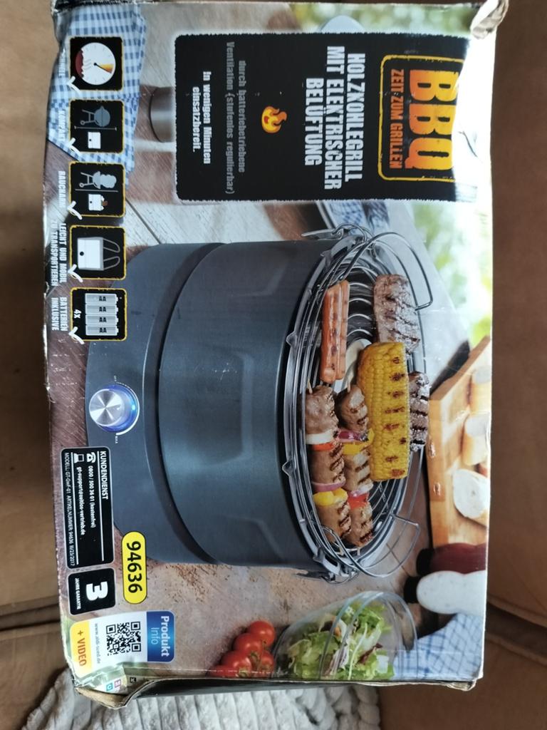 Houtskoolgrill met elektrische ventilator, Ophalen of Verzenden, Nieuw, Onbekend